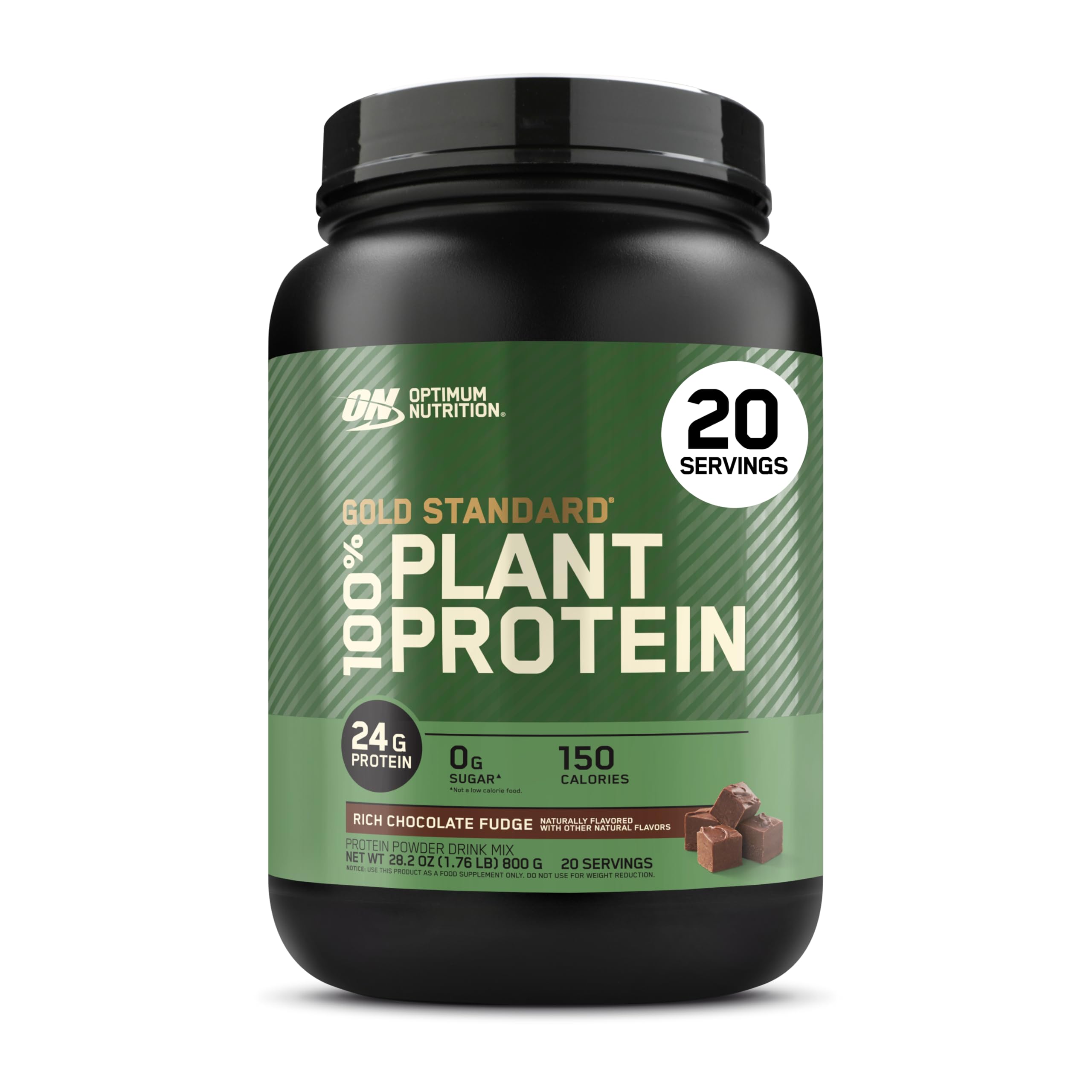 Optimum Nutrition frente del envase mostrando marca y sabor, confianza en calidad