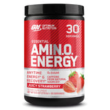 Optimum Nutrition envase frontal Fresa Jugosa mostrando marca y beneficio energético