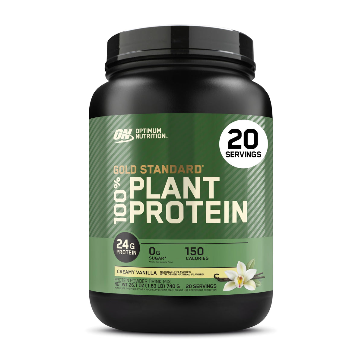 Optimum Nutrition frente del envase que muestra la marca y beneficios claros