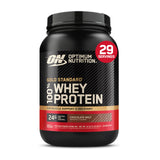 Optimum Nutrition frente del envase mostrando diseño y beneficio de proteína rápida
