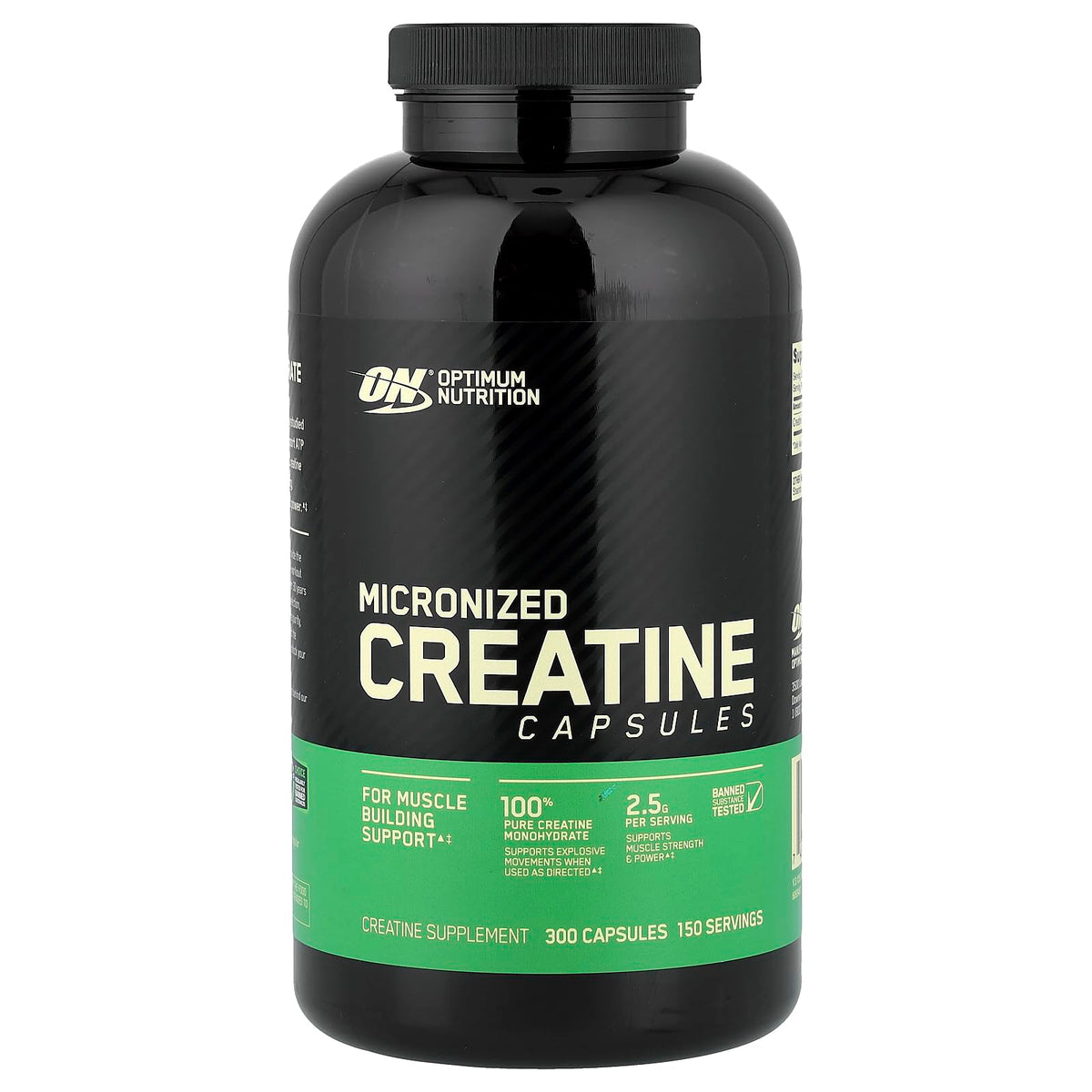 Optimum Nutrition envase frontal mostrando etiqueta y cantidad, útil para identificar el producto