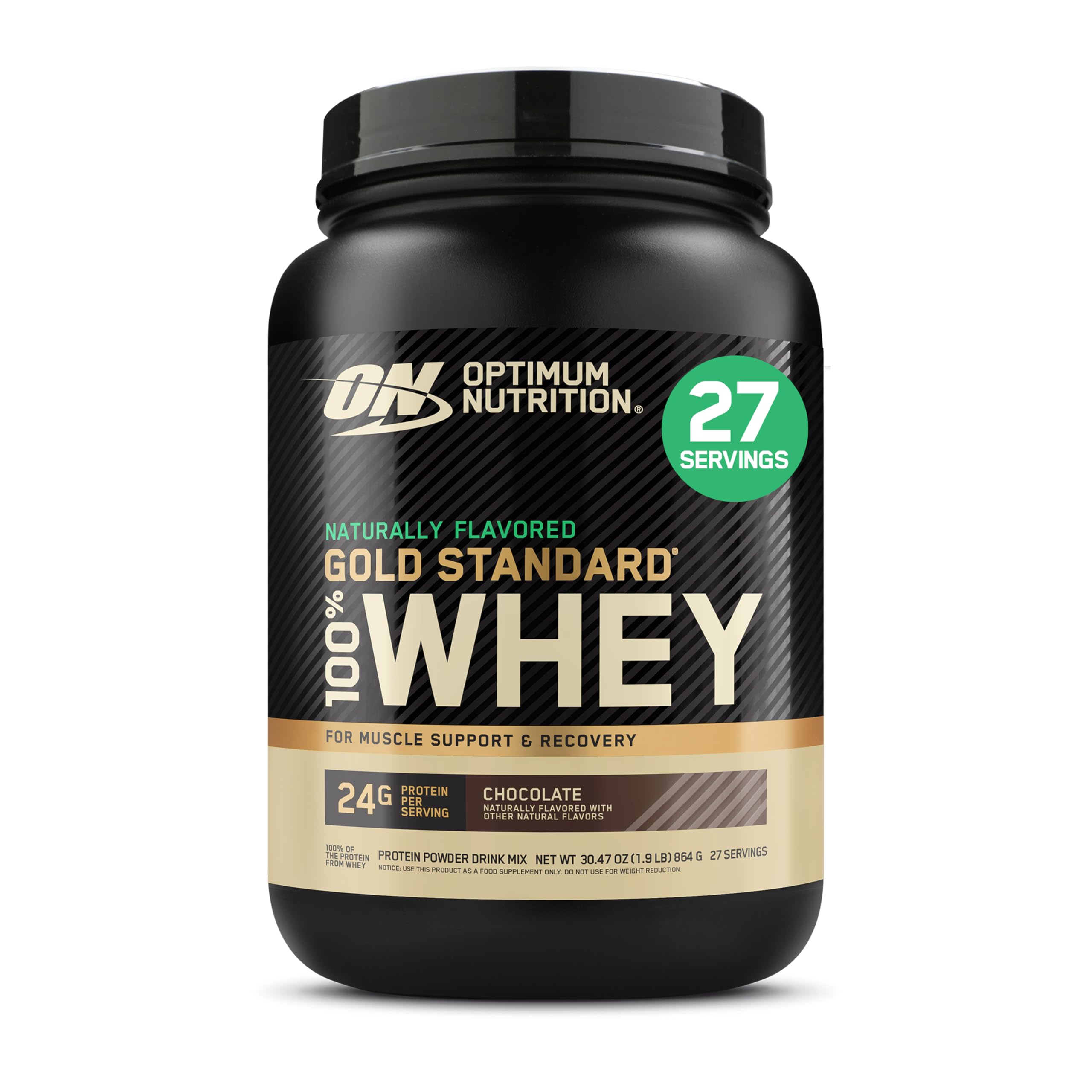 Optimum Nutrition envase frontal mostrando presentación 2 lb y beneficio práctico