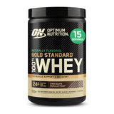 Optimum Nutrition envase frontal mostrando diseño y beneficio de proteína