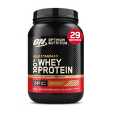 Optimum Nutrition frasco frontal mostrando etiqueta y tamaño 2LB, confianza de marca