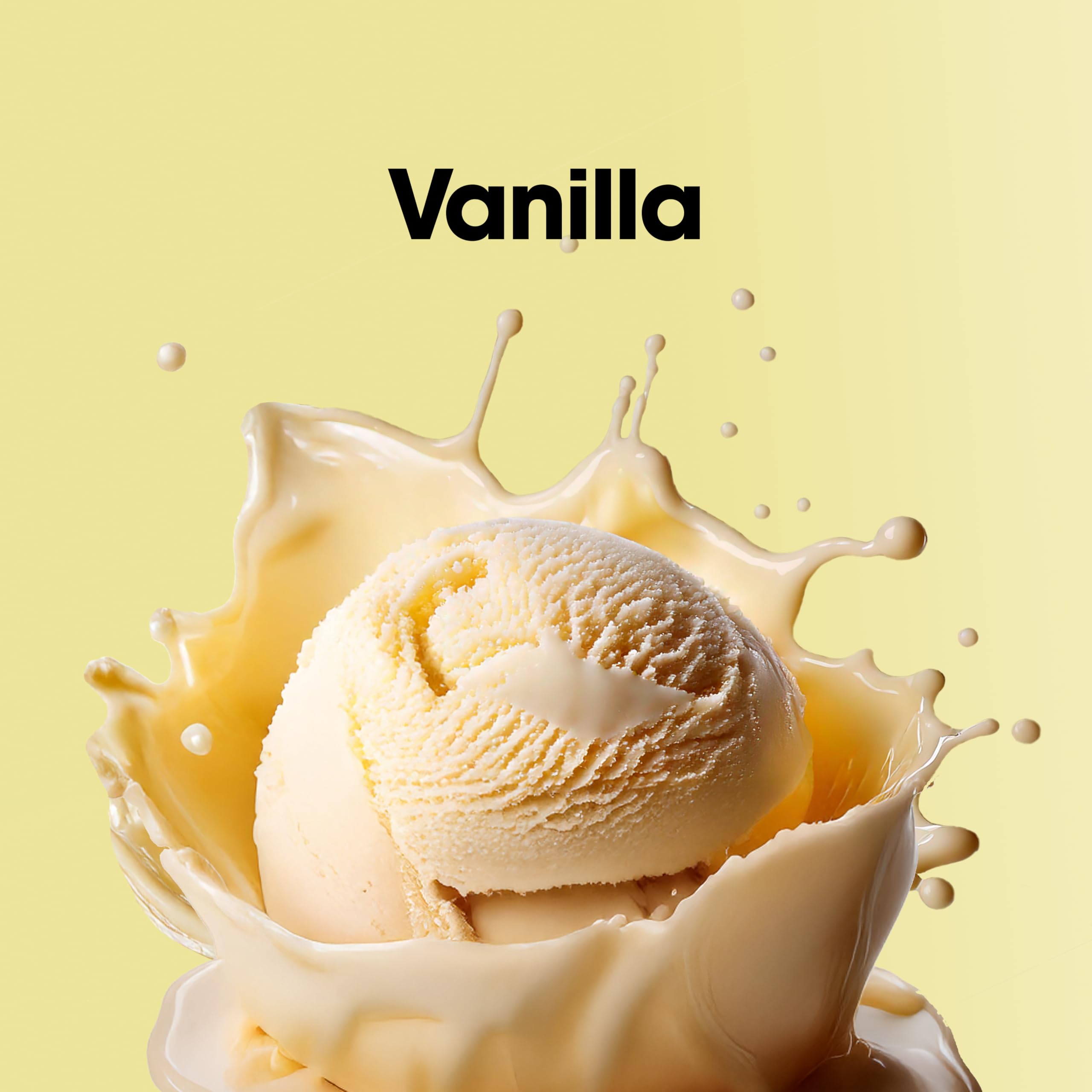 Vaso con batido Optimum Nutrition vainilla listo para consumo post-entreno