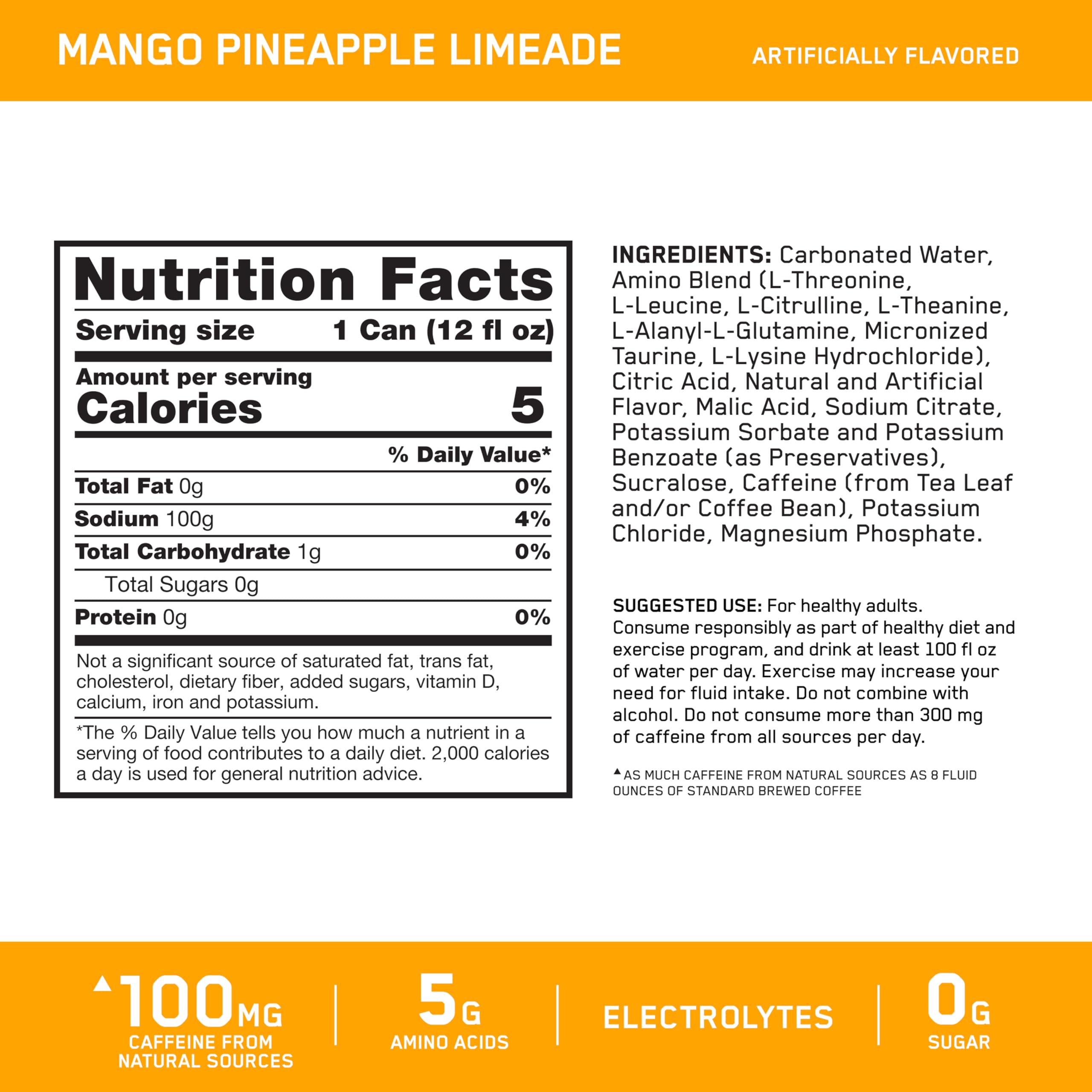 Optimum Nutrition detalle de etiqueta y información nutricional clara