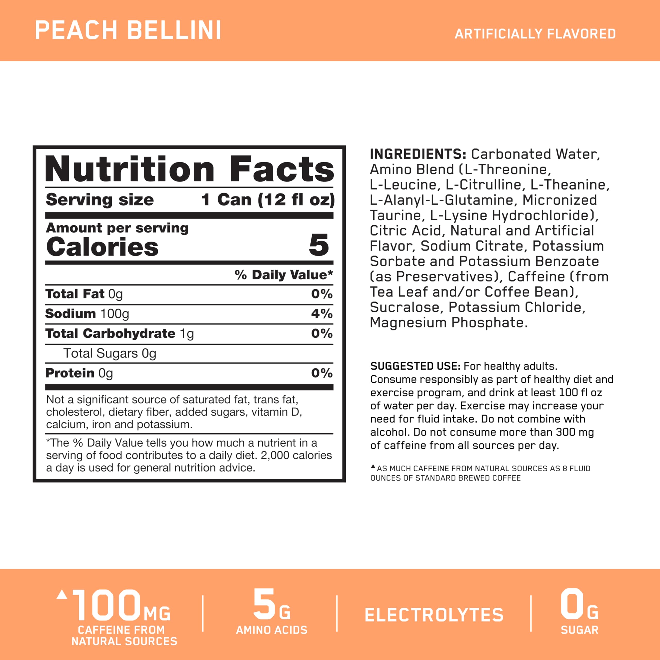 Optimum Nutrition burbujas y textura efervescente, refresco ligero