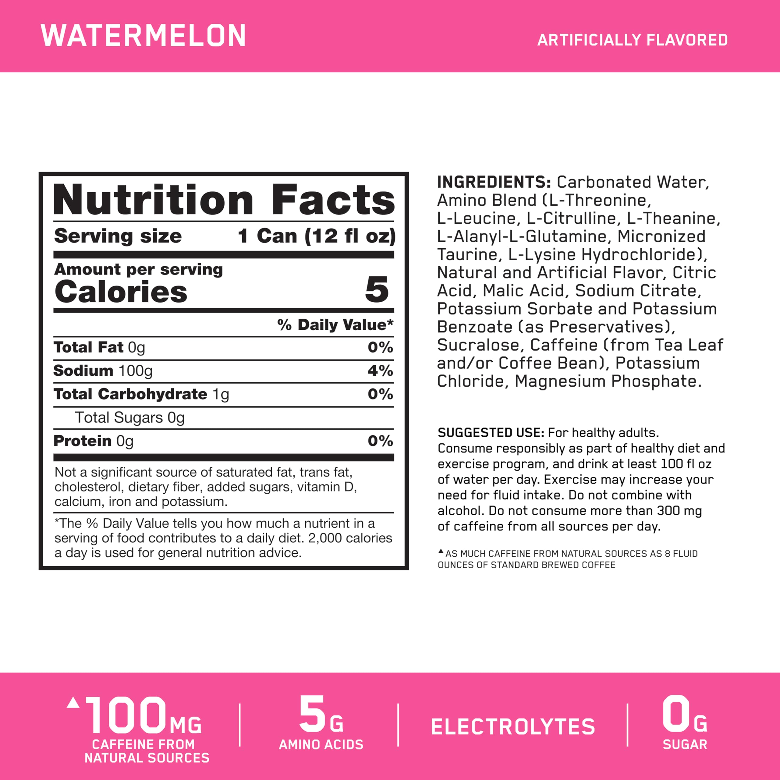 Optimum Nutrition detalle de efervescencia en superficie para sensación refrescante