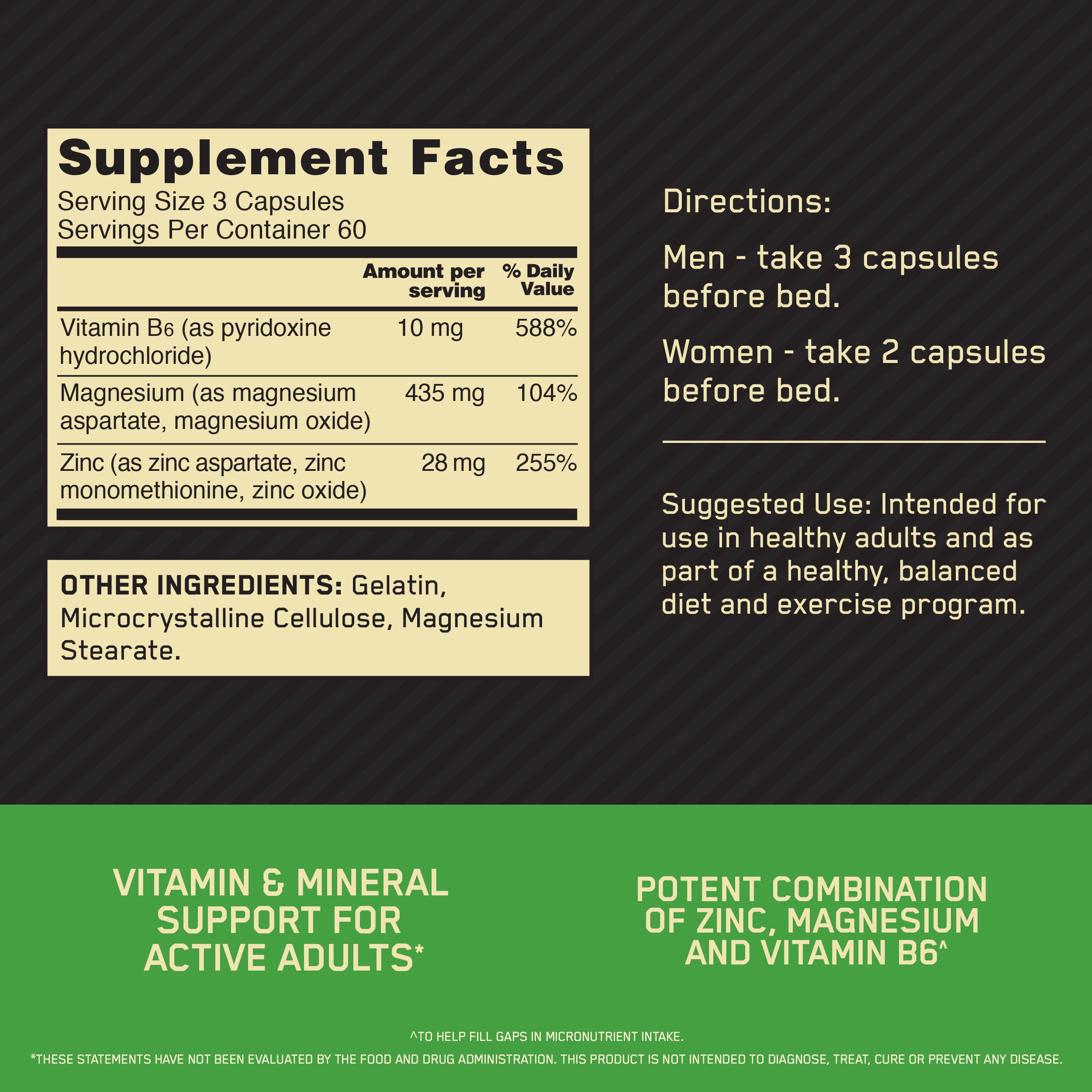 Optimum Nutrition etiqueta lateral con información nutricional y beneficios claros
