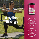 Cucharilla medidora con polvo Optimum Nutrition ilustrando dosificación precisa