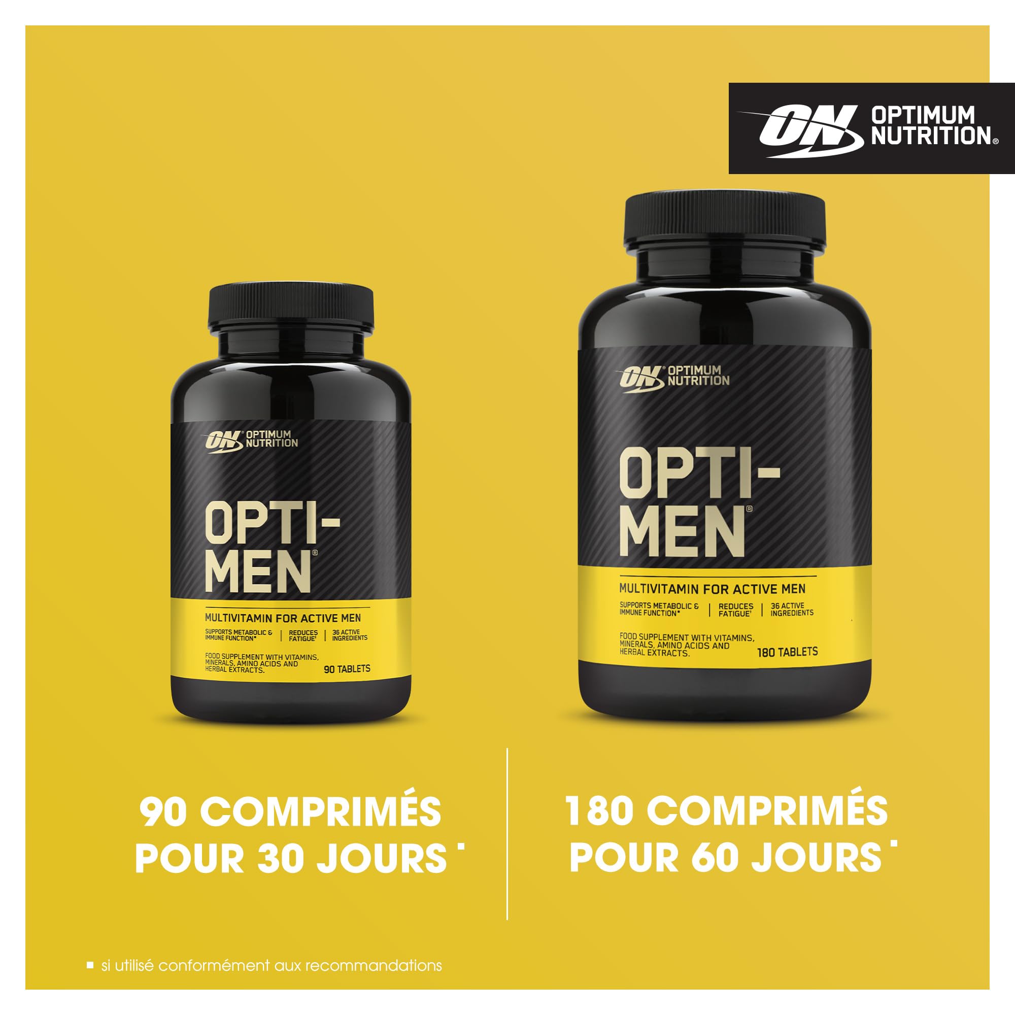 Optimum Nutrition opti-men etiqueta nutricional legible, información clara de ingredientes