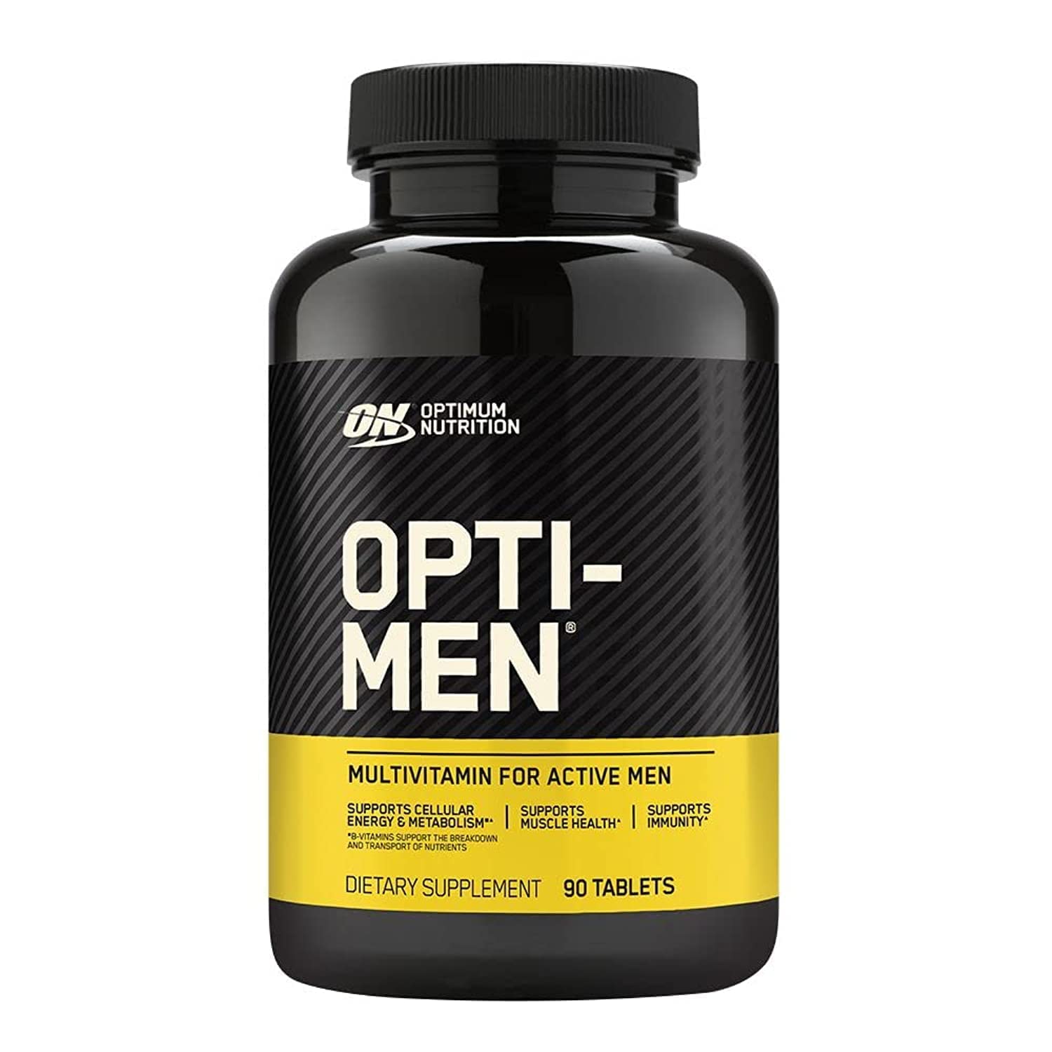Optimum Nutrition Opti-Men vista frontal del envase mostrando diseño y cantidad