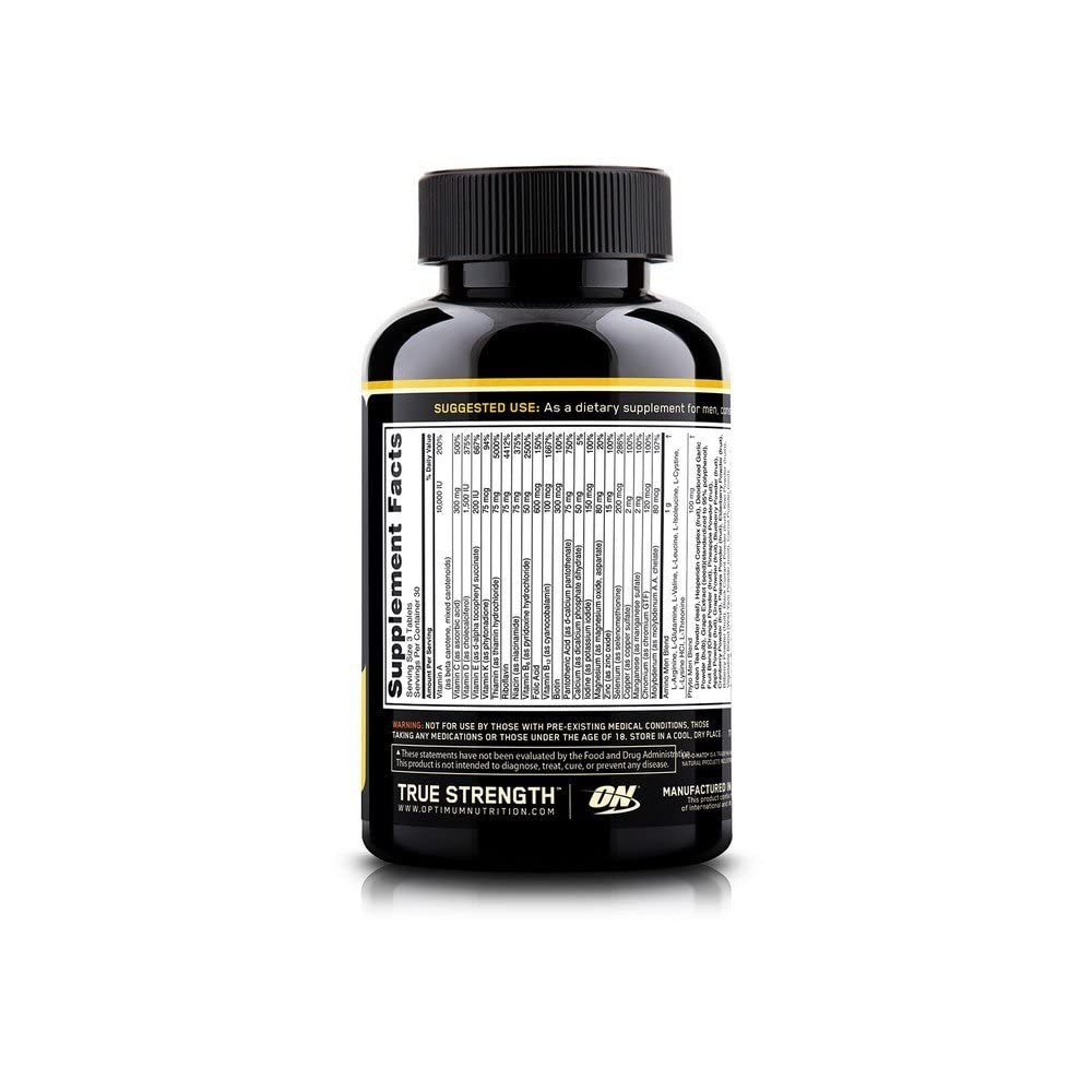 Optimum Nutrition Opti-Men representación de sus mezclas Amino, Viri y Phyto