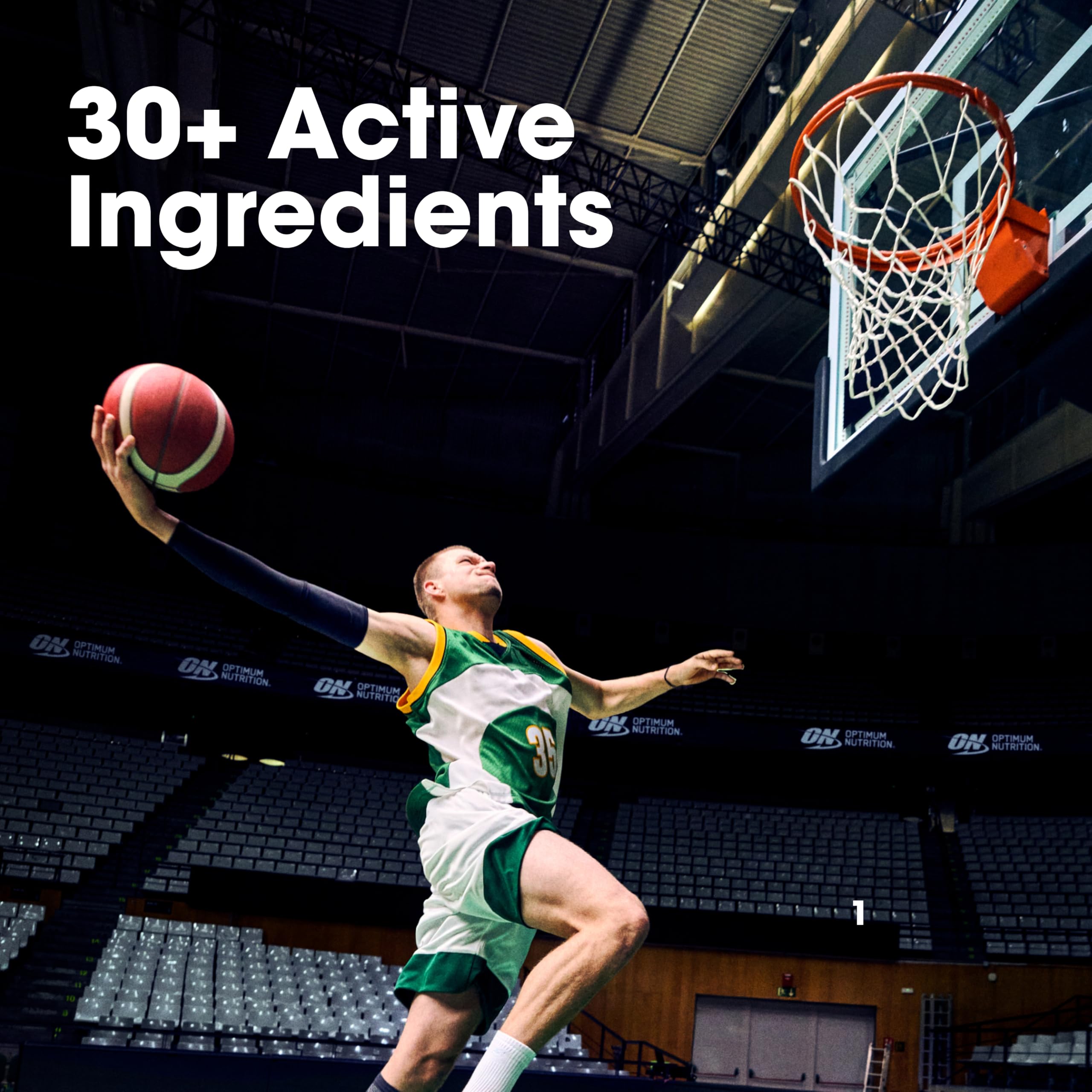 Ingredientes clave Opti-Men con vitaminas C D B12 zinc y aminoácidos para complementar dieta