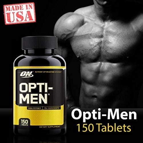 Optimum Nutrition opti-men primer plano de tableta para ver textura