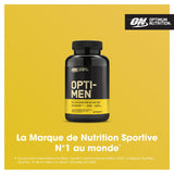 Optimum Nutrition opti-men detalle de tabletas, vista de textura y facilidad de ingestión