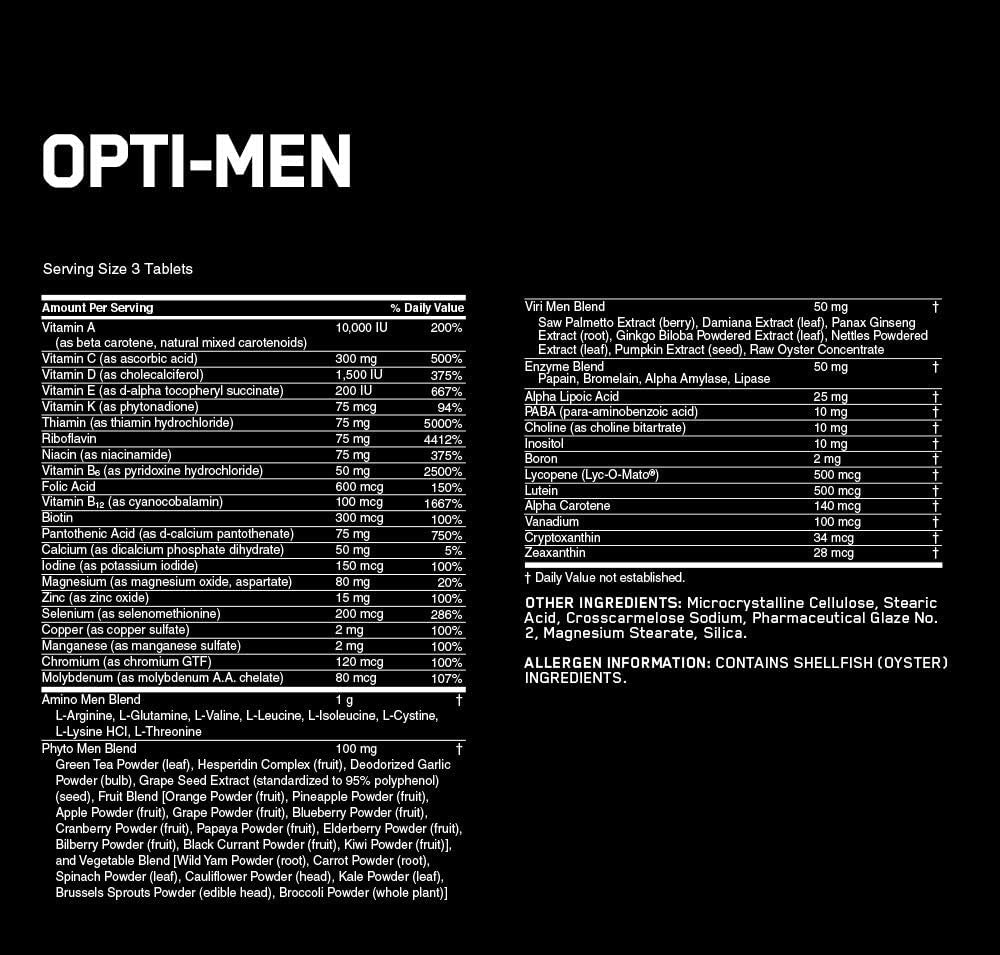 Optimum Nutrition Opti-Men cápsula junto a vaso de agua para uso matutino