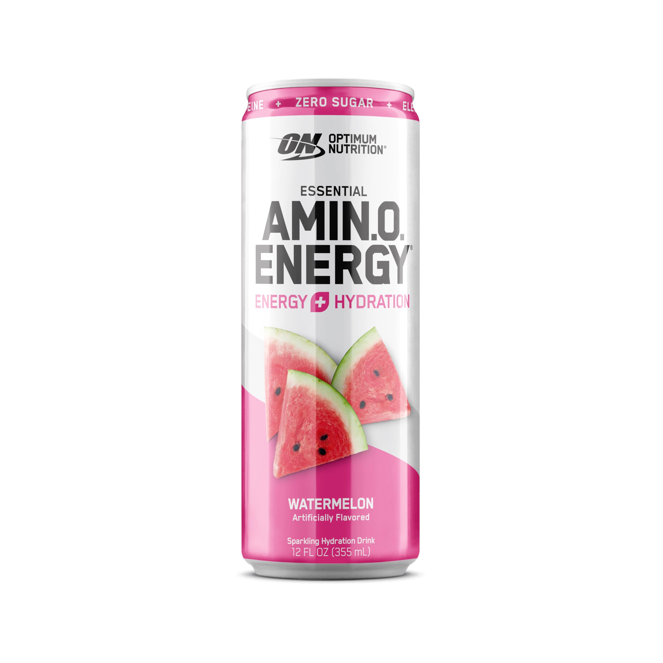 Optimum Nutrition pack de 12 latas indicando cantidad para abastecimiento