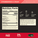 Optimum Nutrition polvo en cuchara medidora, porción precisa lista para mezclar