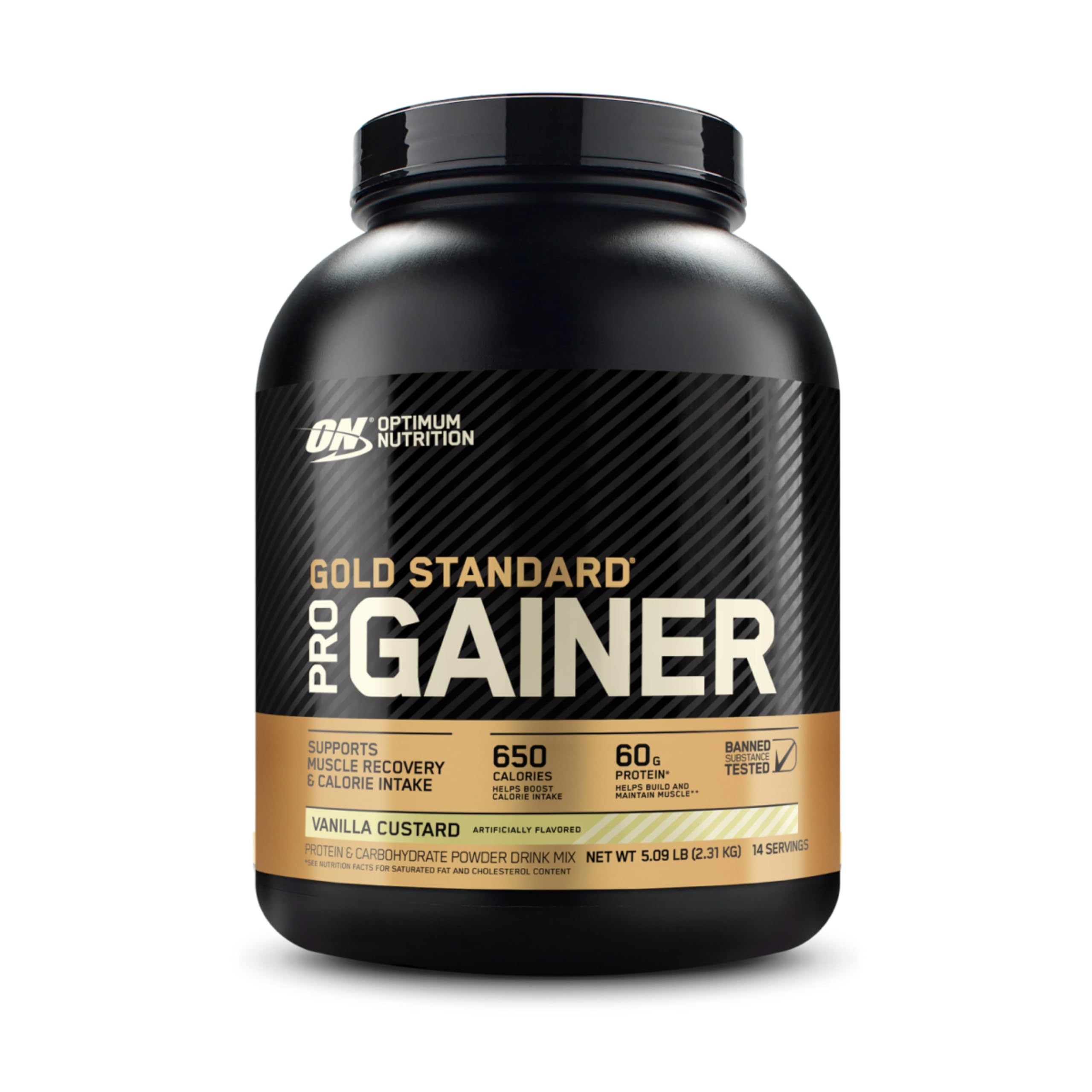 Optimum Nutrition envase frontal mostrando la etiqueta y beneficios