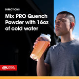 Optimum Nutrition etiqueta nutricional enfocada, detalles de proteína y colágeno