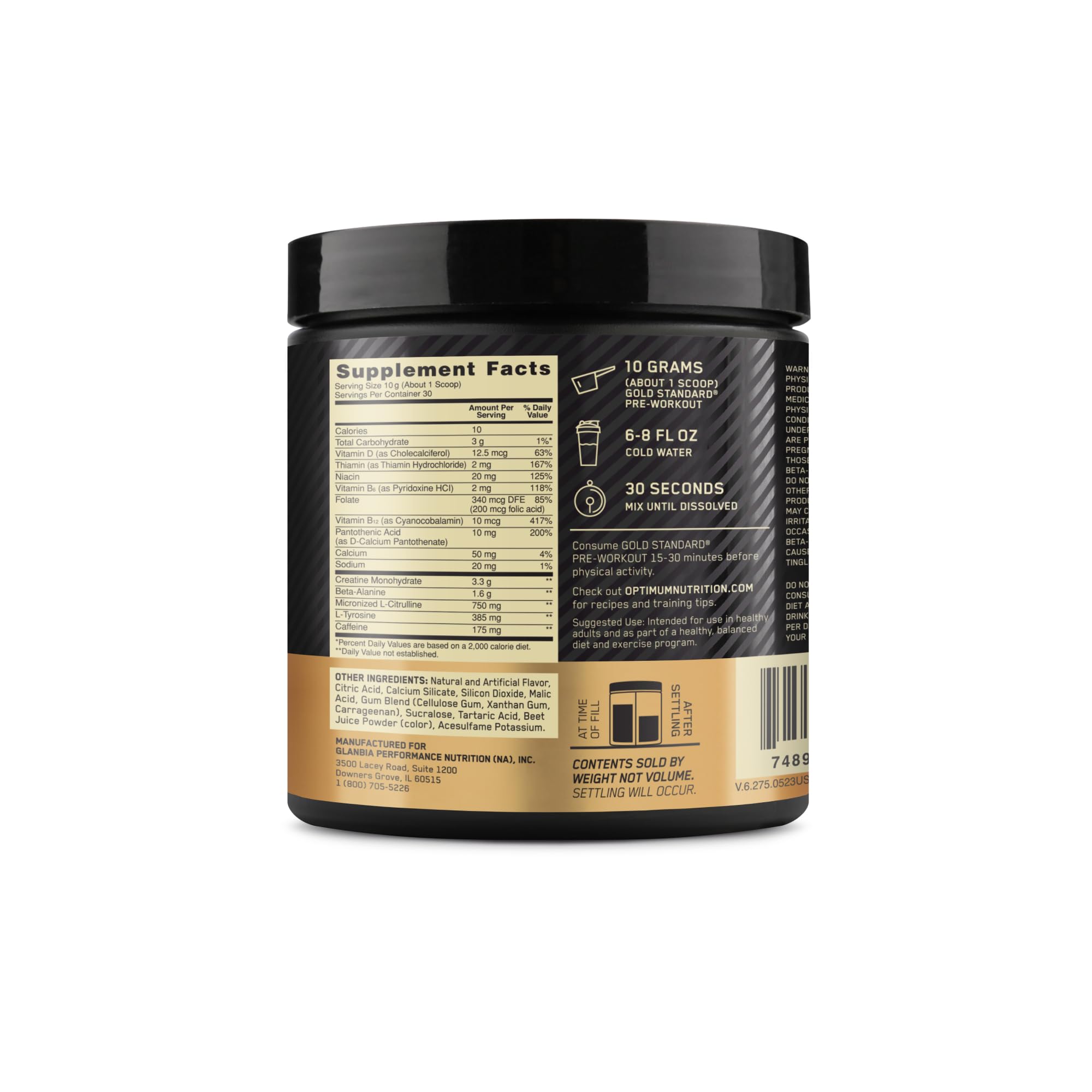 Optimum Nutrition presentación sabor Watermelon Candy que invita a consumir antes del ejercicio