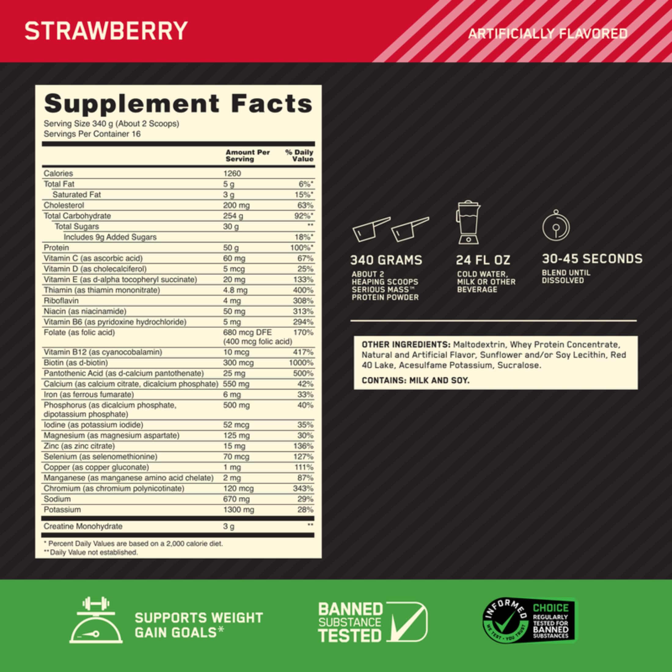 Optimum Nutrition batido preparado en vaso listo para consumo, rápido aporte calórico
