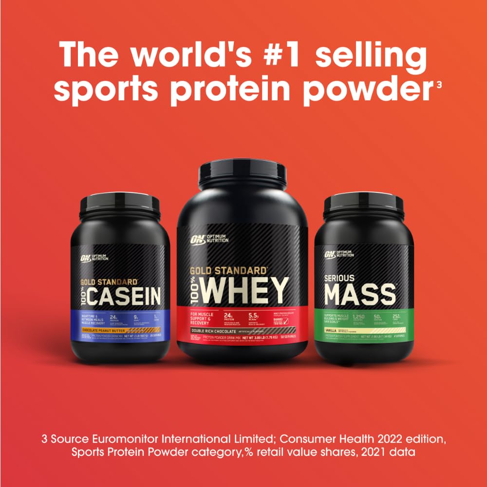 Optimum Nutrition etiqueta nutricional Serious Mass resaltando macros clave