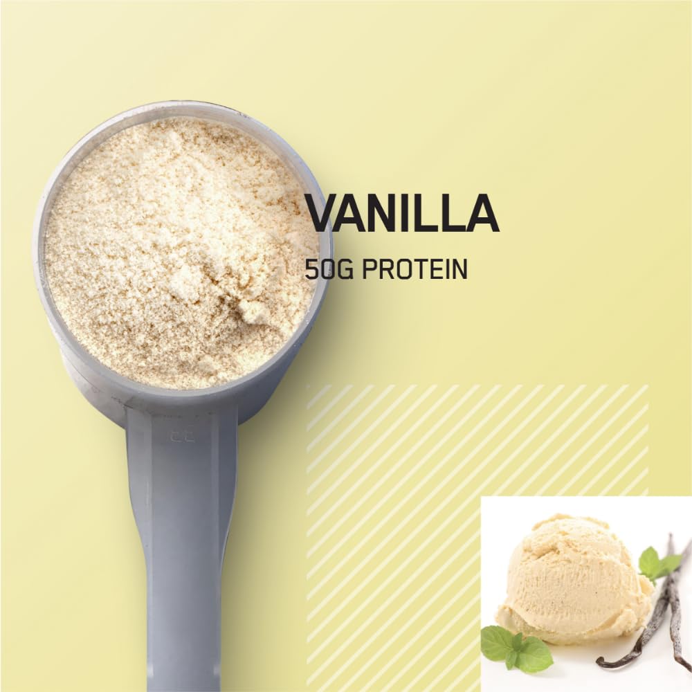 Optimum Nutrition polvo vainilla textura fina para mezclas rápidas