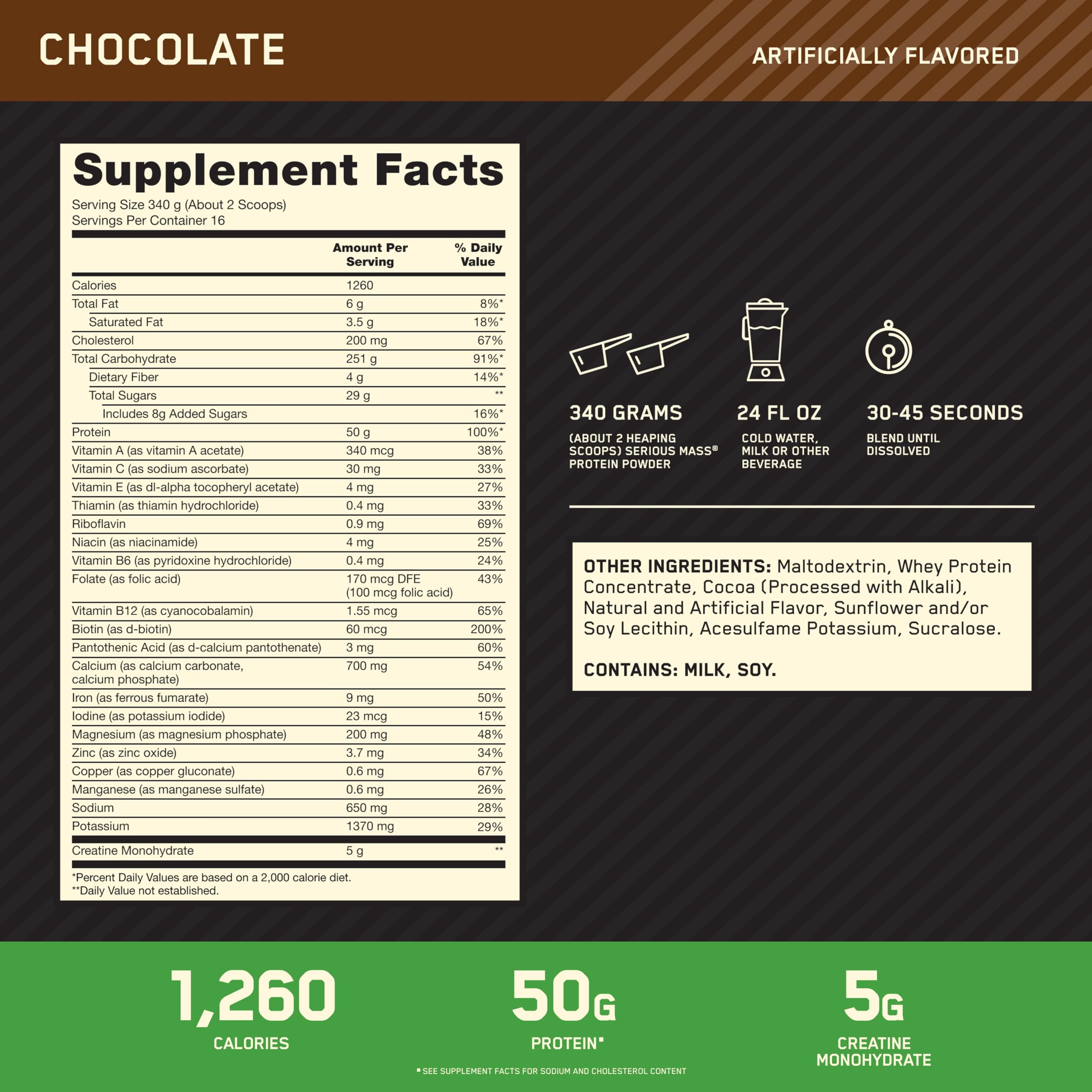Optimum Nutrition textura cremosa del batido de chocolate, fácil disolución y sabor