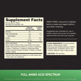Optimum Nutrition primer plano de tabletas destacando textura y facilidad de deglución