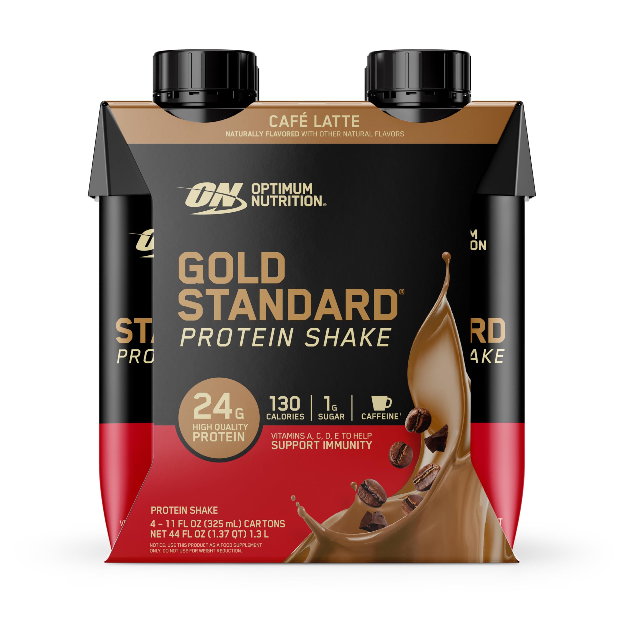 Optimum Nutrition envase en mano para comparar tamaño, práctico para llevar
