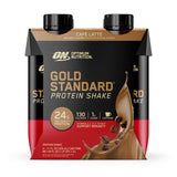 Optimum Nutrition envase en mano para comparar tamaño, práctico para llevar
