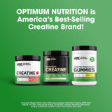 Optimum Nutrition gomitas junto a regla para escala, tamaño por porción visible