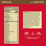 Optimum Nutrition batido vertido en vaso mostrando su textura cremosa