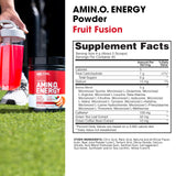 Textura del polvo Amino Energy de Optimum Nutrition, disolución rápida y limpia