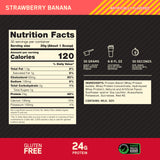 Optimum Nutrition polvo en cuchara mostrando textura fina y fácil disolución
