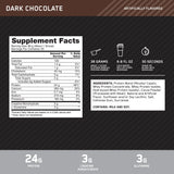 Optimum Nutrition polvo en cuchara mostrando textura fina y mezcla homogénea