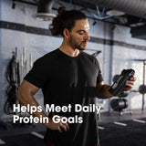 Optimum Nutrition mezclado en shaker en gimnasio para consumo post-entreno práctico