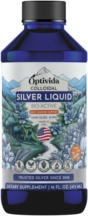 Optivida vista frontal del envase 16 oz beneficio calidad y pureza