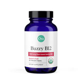 Ora Organic frasco frontal del suplemento Buzzy B12 mostrando etiqueta clara