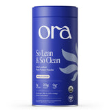Ora Organic envase frontal sabor vainilla mostrando beneficios y raciones