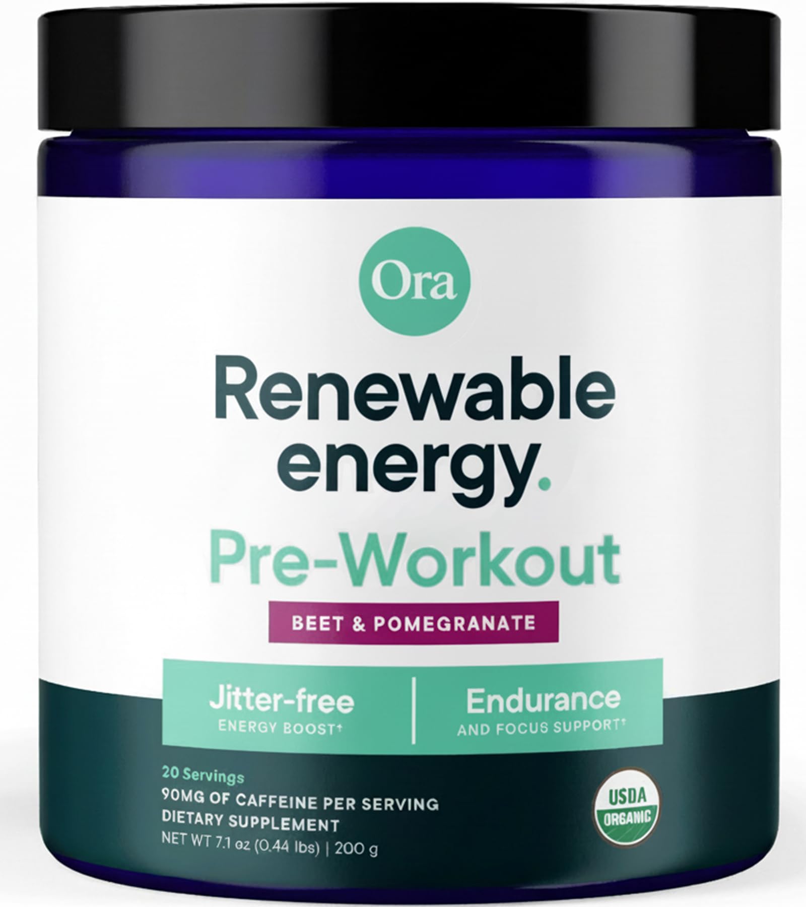 Ora Organic envase frontal mostrando etiqueta y sabor berry beet, atractivo natural