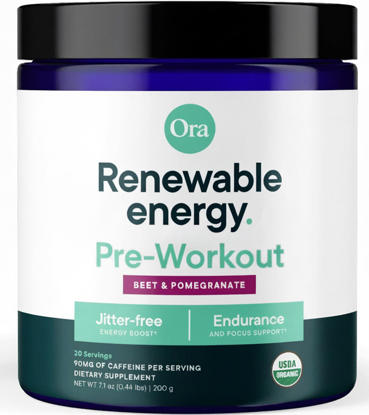 Ora Organic envase frontal mostrando etiqueta y sabor berry beet, atractivo natural