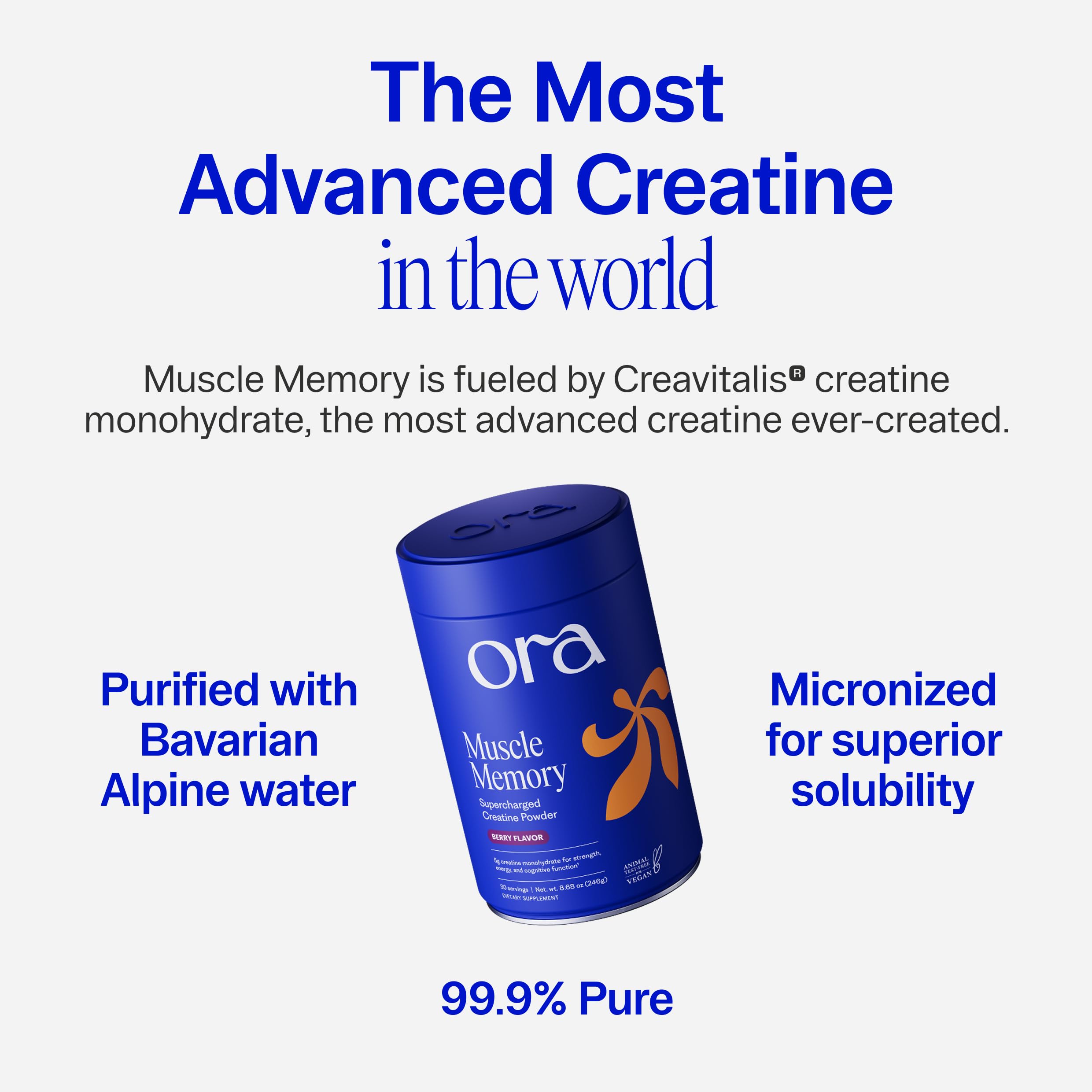 Ora Organic polvo micronizado mostrando textura fina y solubilidad