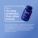Ora Organic textura del polvo prebiótico que nutre bacterias beneficiosas
