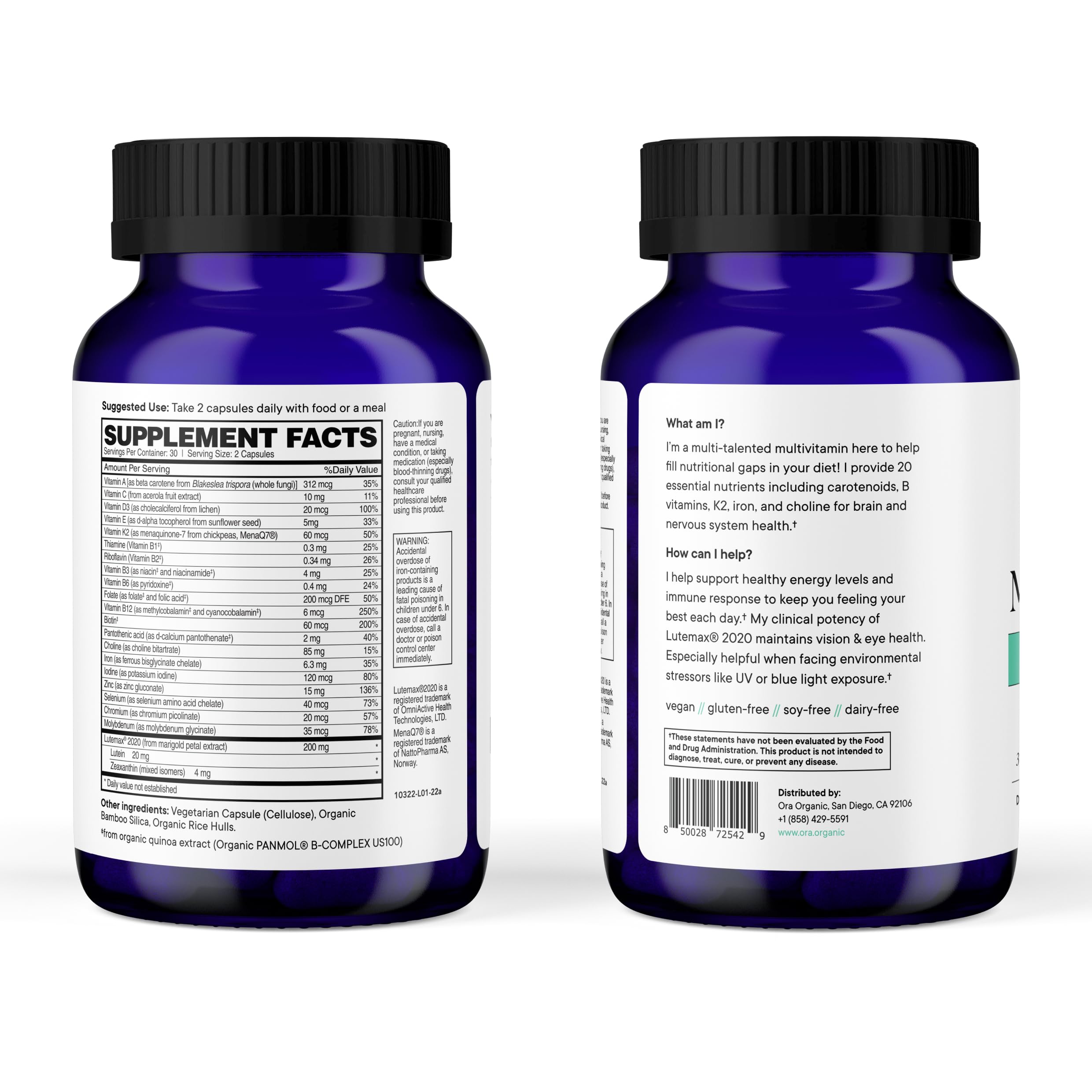 Ora Organic producto en escritorio junto a ordenador para protección blue light