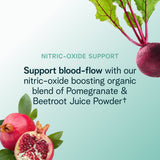 Ora Organic polvo añadido a batido saludable para energía vegana