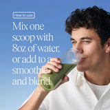 Ora Organic batido con frutas y greens, sugiere uso versátil en recetas
