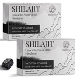 ORBILIVE frasco frontal de Shilajit 120 comprimidos, presentación clara y segura